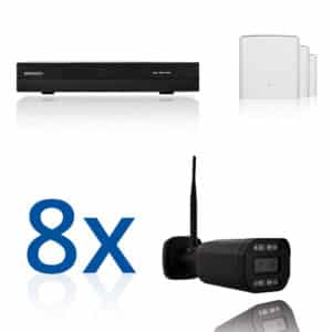 BERGHOCH | 8x 8MP WLAN Mesh Set | 8x Zoom | Aussen