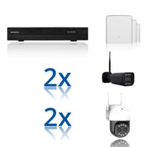 BERGHOCH | 4x WLAN 8MP Mesh-Mix Set | 8x Zoom | PTZ