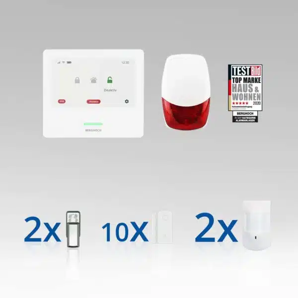 BERGHOCH | Touch-Alarmanlage | 868 MHz I GSM I WiFi I APP I Set 3