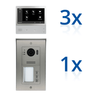 BERGHOCH | IP Türsprechanlage | B-TBS-3 | Set | 3x Innenmonitor | Aufputz