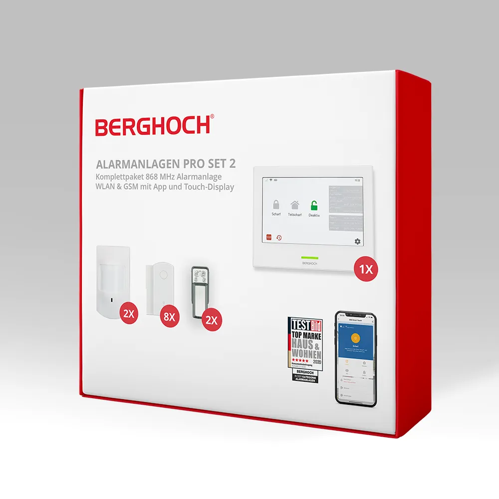 BERGHOCH | Touch-Alarmanlage Pro | 868 MHz I GSM I WiFi I APP I Set 2 – Bild 3