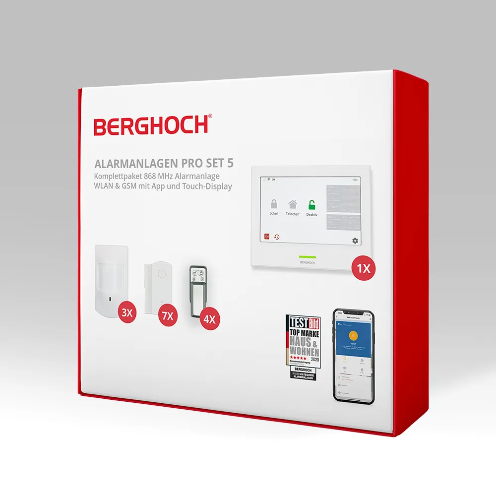 BERGHOCH | Touch-Alarmanlage Pro | 868 MHz I GSM I WiFi I APP I Set 5 – Bild 3