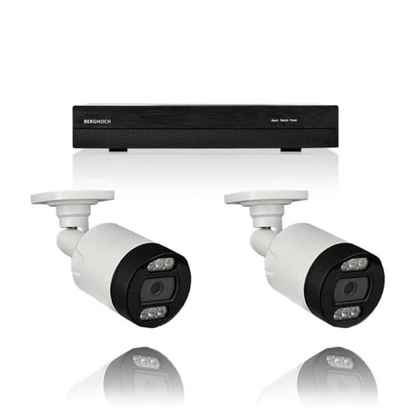 BERGHOCH | 2x 8MP Kamera Set | Aussen | Weiss