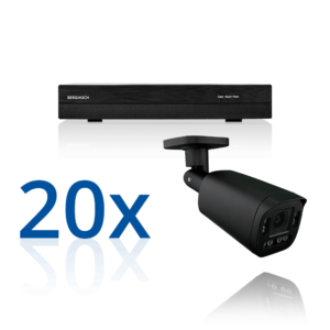 BERGHOCH | 20x 4K 8MP Auto-Zoom Kamera Set mit Ton + Mikro | Aussen