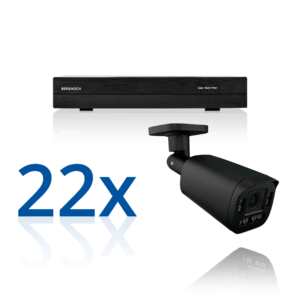 BERGHOCH | 22x 4K 8MP Auto-Zoom Kamera Set mit Ton + Mikro | Aussen