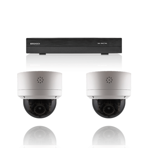 BERGHOCH | 2x 4K 8MP Auto-Zoom Kamera Set mit Mikrofon | Dome