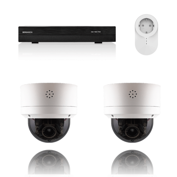 BERGHOCH | 2x 4K 8MP Pro Auto-Zoom Kabellos Set | Dome