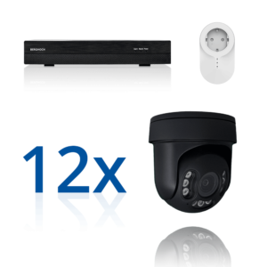 BERGHOCH | 12x 4K 8MP Pro Auto-Zoom Kabellos Set | Dome PTZ Ultra