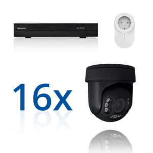BERGHOCH | 16x 4K 8MP Pro Auto-Zoom Kabellos Set | Dome PTZ Ultra