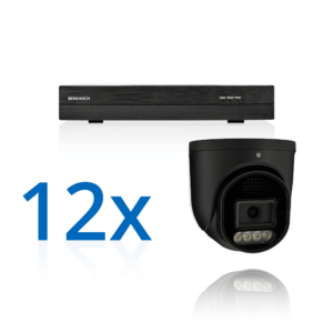 BERGHOCH | 12x 8MP Kamera Set | Dome | Schwarz