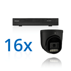 BERGHOCH | 16x 8MP Kamera Set | Dome | Schwarz