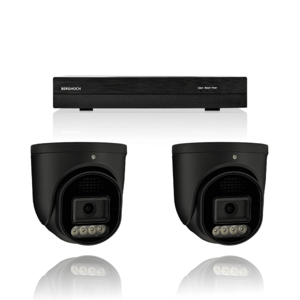 BERGHOCH | 2x 8MP Kamera Set | Dome | Schwarz