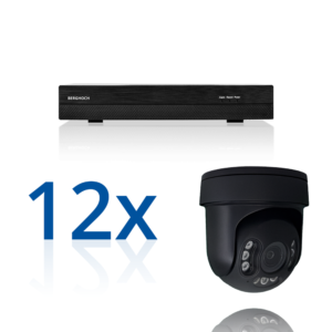 BERGHOCH | 12x 4K 8MP Auto-Zoom Kamera Set mit Mikrofon | Dome PTZ Ultra