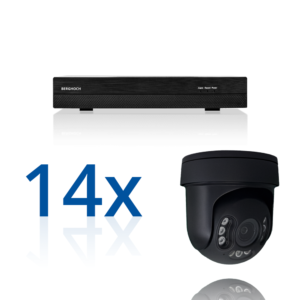 BERGHOCH | 14x 4K 8MP Auto-Zoom Kamera Set mit Mikrofon | Dome PTZ Ultra