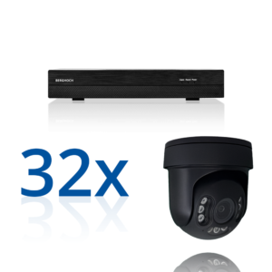 BERGHOCH | 32x 4K 8MP Auto-Zoom Kamera Set mit Mikrofon | Dome Dome PTZ Ultra