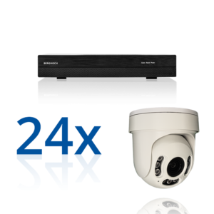 BERGHOCH | 24x 4K 8MP Auto-Zoom Kamera Set mit Mikrofon | Dome Dome PTZ Ultra