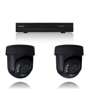 BERGHOCH | 2x 4K 8MP Auto-Zoom Kamera Set mit Mikrofon | Dome PTZ Ultra