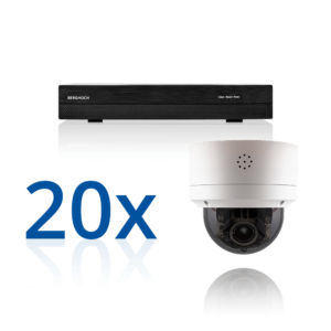 BERGHOCH | 20x 4K 8MP Auto-Zoom Kamera Set mit Mikrofon | Dome