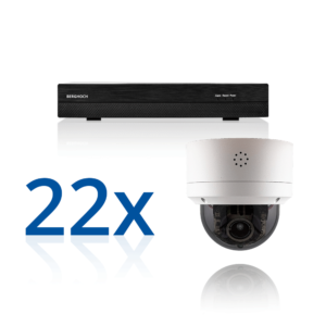 BERGHOCH | 22x 4K 8MP Auto-Zoom Kamera Set mit Mikrofon | Dome