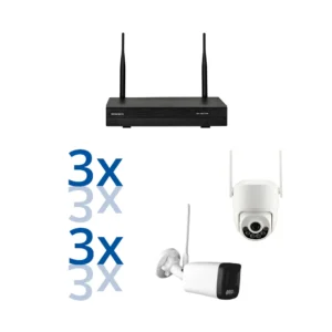 BERGHOCH | 6x 8MP 4K Funk Kamera Set | Mix | Aussen + PT Dome Kamera