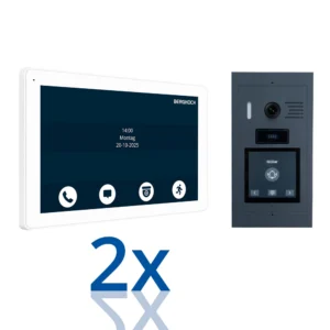 BERGHOCH I 2-Draht Türsprechanlage I B-T200-A I 2x Innenmonitor I Anthrazit