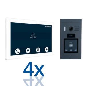 BERGHOCH I 2-Draht Türsprechanlage I B-T200-A I 4x Innenmonitor I Anthrazit