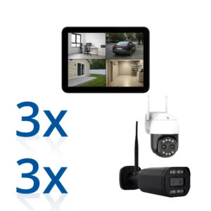 BERGHOCH | 6x 8MP Funk Kamera Set | 8x Zoom | 4K | Mix | Monitor | Touch