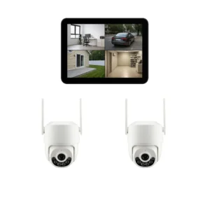 BERGHOCH | 2x 8MP 4K Funk Kamera Set | PT Dome Kamera  |  Monitor Touch