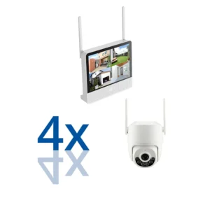 BERGHOCH | 4x 8MP 4K Funk Kamera Set | PT Dome Kamera | Monitor