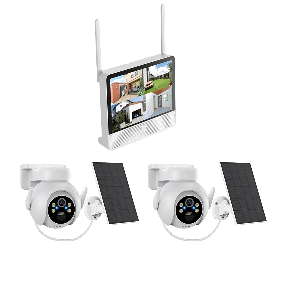 BERGHOCH | 2x Kamera Set | Innen & Aussen | Batterie | Solar | Monitor