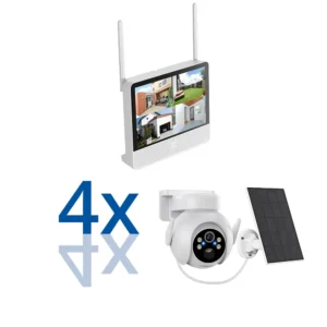 BERGHOCH | 4x Kamera Set | Innen & Aussen | Batterie | Solar | Monitor