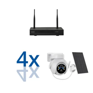 BERGHOCH | 4x Kamera Set | Innen & Aussen I Batterie I Solar