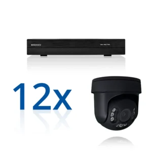 BERGHOCH | 12x 4K 8MP Zoom Kamera Set Dome | PTZ |  Ultra | Schwarz