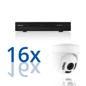 BERGHOCH | 16x 4K 8MP Zoom Kamera Set Dome | PTZ | Ultra | Weiss