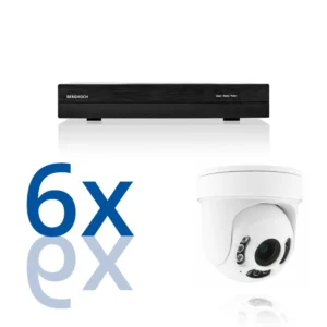 BERGHOCH | 6x 4K 8MP Zoom Kamera Set Dome | PTZ |  Ultra | Weiss