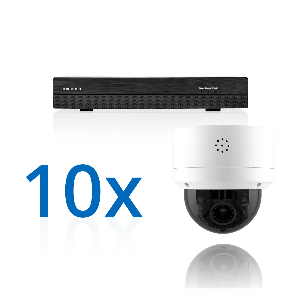 BERGHOCH | 10x 4K Zoom 8MP Kamera Set Dome | PTZ | Weiss