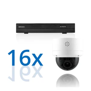 BERGHOCH | 16x 4K 8MP Zoom Kamera Set Dome | PTZ | Weiss