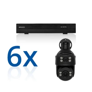 BERGHOCH | 6x 16MP Zoom Kamera Set | DualView | Schwarz