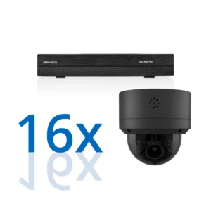 BERGHOCH | 16x 4K 8MP Zoom Kamera Set Dome | PTZ | Schwarz