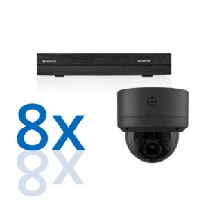 BERGHOCH | 8x 4K 8MP Zoom Kamera Set Dome | PTZ | Schwarz