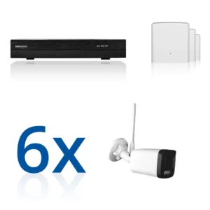BERGHOCH | 6x 8MP WLAN Mesh Set | Aussen | Weiß